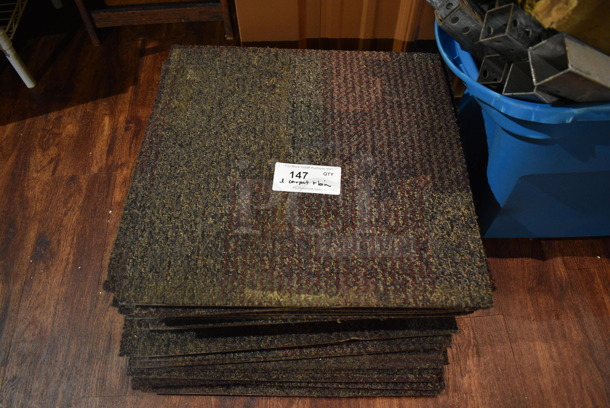 ALL ONE MONEY! Lot of Carpet Squares and Metal Pieces in Blue Poly Bin. (bar) - Image 2 of 5