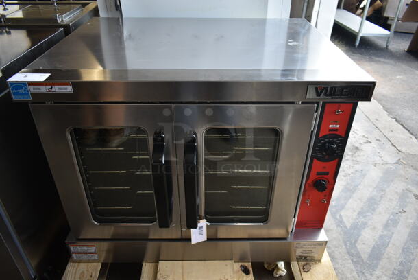 BRAND NEW SCRATCH AND DENT! Vulcan VC5GD-21D1Z Stainless Steel Commercial Propane Gas Powered Full Size Convection Oven w/ View Through Doors, Metal Oven Racks and Thermostatic Controls. Tested and Working!