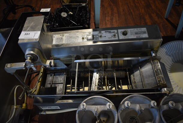 Belshaw Adamatic MKII Donut Robot Mark II Stainless Steel Commercial Countertop Automatic Donut Fryer w/ Roto-Cooler Donut Cooler / Collector and 3 Hoppers. 208 Volts, 1 Phase. 60x21x25. Item Was in Working Condition on Last Day of Business. (lounge) - Image 4 of 10