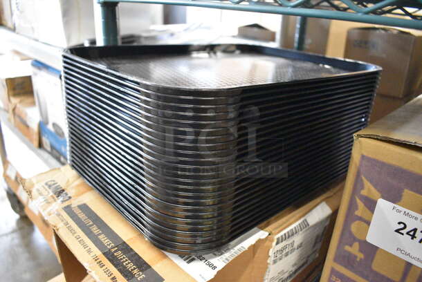 24 BRAND NEW IN BOX! Cambro Black Poly Trays. 12x16x1. 24 Times Your Bid! - Image 3 of 3