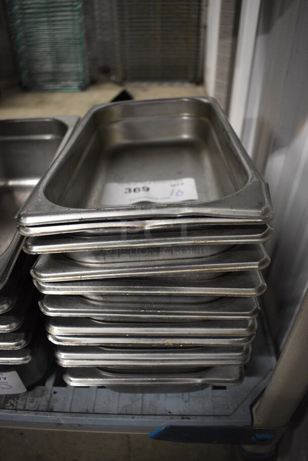 10 Stainless Steel 1/3 Size Drop In Bins. 1/3x2. 10 Times Your Bid!