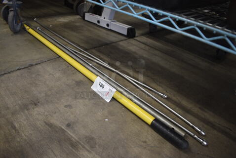 ALL ONE MONEY! Lot of 4 Metal Rods and Mop Pole! Includes 50"
