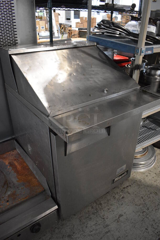Migali Model C-SP27-12BT Stainless Steel Commercial Sandwich Salad Prep Table Bain Marie Mega Top w/ Various Drop In Bins on Commercial Casters. 115 Volts, 1 Phase. 28x34x45. Tested and Working! - Image 2 of 5