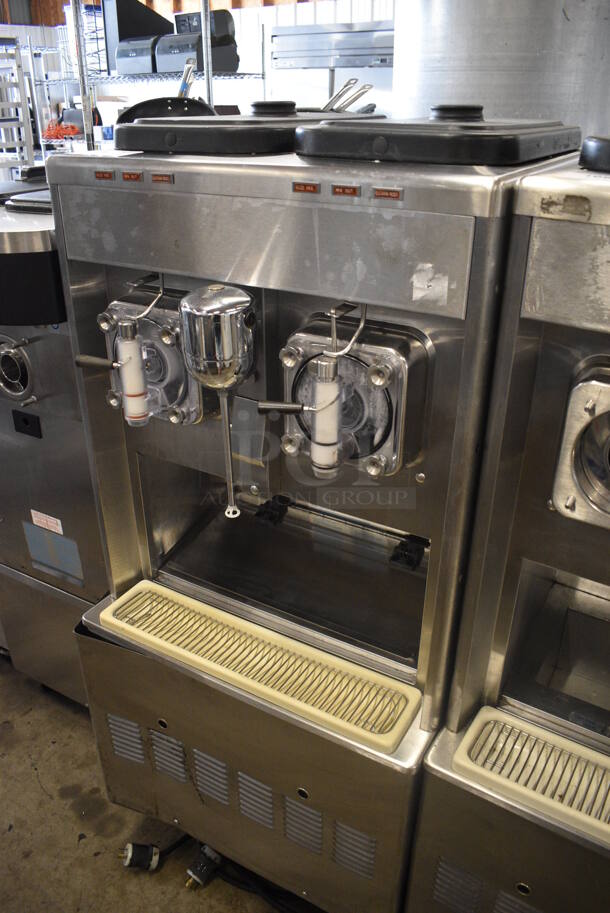 Taylor Model 342D-27 Stainless Steel Commercial Floor Style Air Cooled 2 Flavor Frozen Beverage Machine w/ Drink Mixer Attachment on Commercial Casters. 208-230 Volts, 1 Phase. 26x34x60 - Image 2 of 11
