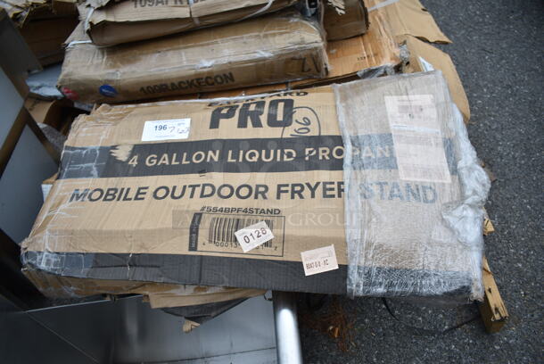 BRAND NEW SCRATCH AND DENT! Backyard Pro 554BPF4STAND Mobile Stand for Outdoor Deep Fryer. May Be Missing Pieces.  - Image 2 of 3