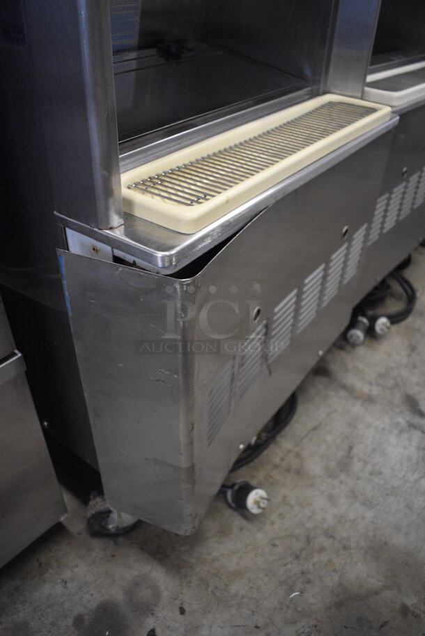 Taylor Model 342D-27 Stainless Steel Commercial Floor Style Air Cooled 2 Flavor Frozen Beverage Machine w/ Drink Mixer Attachment on Commercial Casters. 208-230 Volts, 1 Phase. 26x34x60 - Image 11 of 11