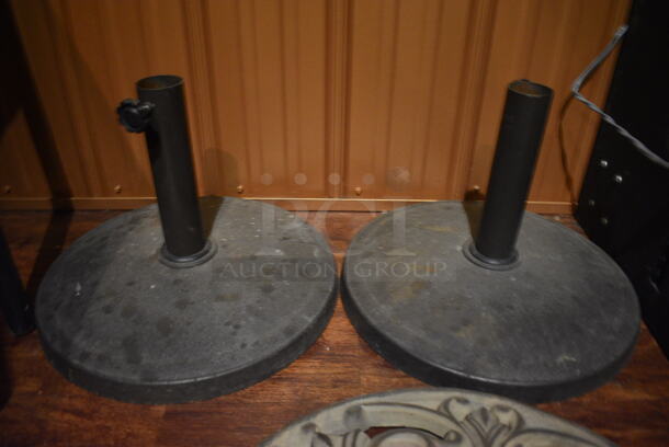 3 Various Patio Umbrella Bases. 21x21x12, 17x17x12. 3 Times Your Bid! (bar) - Image 3 of 4