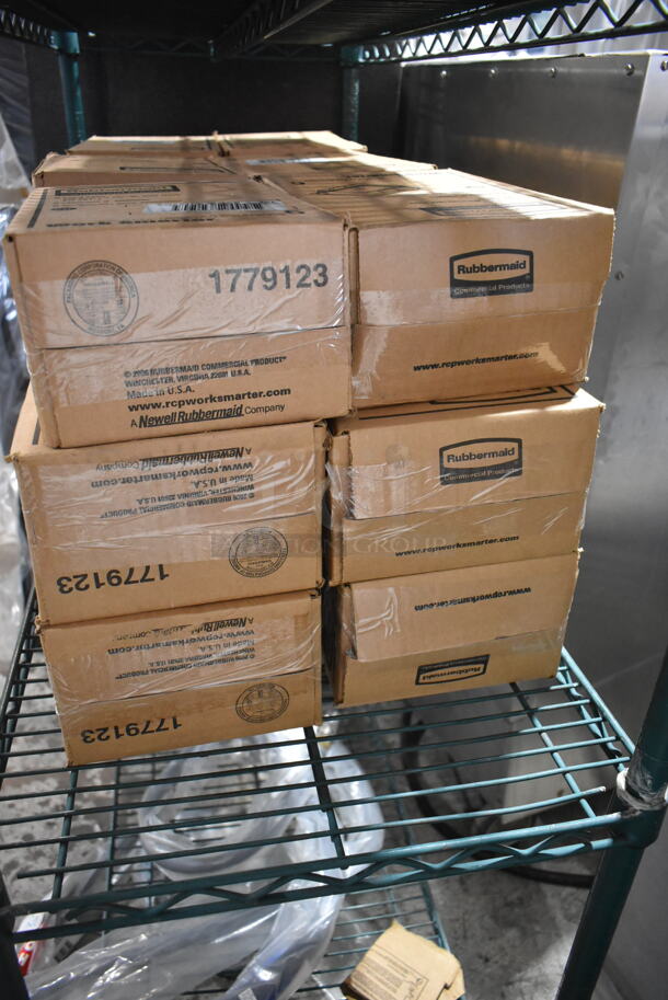 6 Boxes of 6 BRAND NEW IN BOX! Rubbermaid FG201P00AMBR Amber Poly 1/9 Size Drop In Bins. 1/9x4. 6 Times Your Bid! - Image 2 of 6