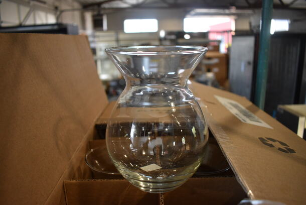 11 BRAND NEW IN BOX! Glass Vases. 5x5x6.5. 11 GHT 2-32 NUT - Image 1 of 3