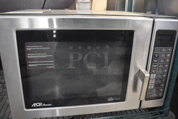 Amana Stainless Steel Commercial Countertop Microwave Oven. 21.5x18.5x14 - Image 3 of 5