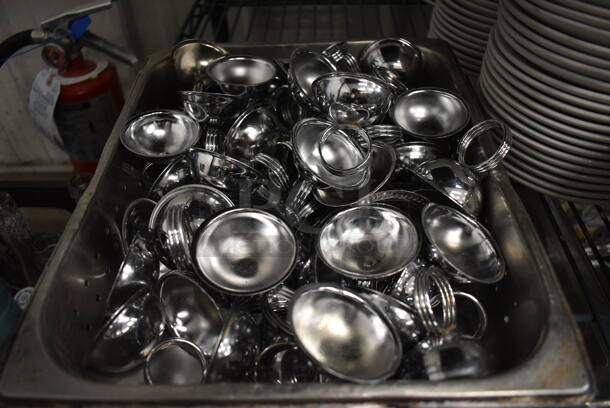 ALL ONE MONEY! Lot of Metal Countertop Table Number Holders in Stainless Steel Drop In Bin. - Image 3 of 3