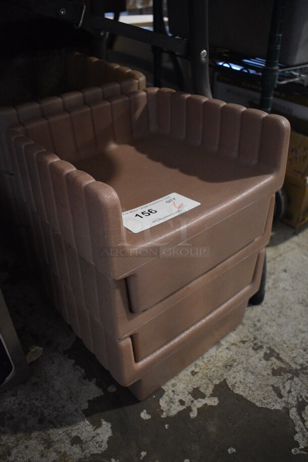 6 Brown Poly Booster Seats. 12x11x7. 6 Times Your Bid! - Image 2 of 3