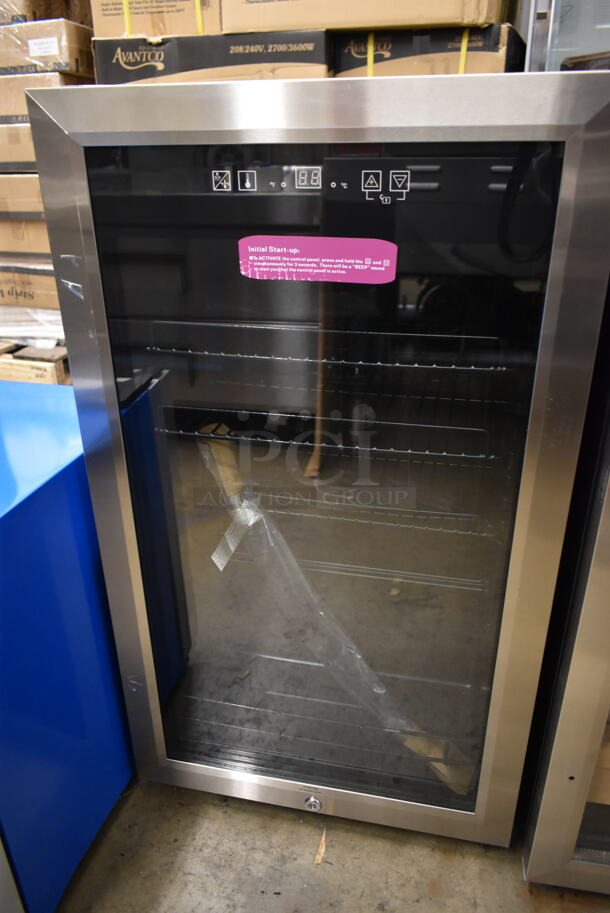 BRAND NEW SCRATCH AND DENT! Avanti BCA306SS-IS Stainless Steel 10 Bottle 70 Can Beverage Cooler Wine Chiller Merchandiser. 115 Volts, 1 Phase. Tested and Working! - Image 2 of 4