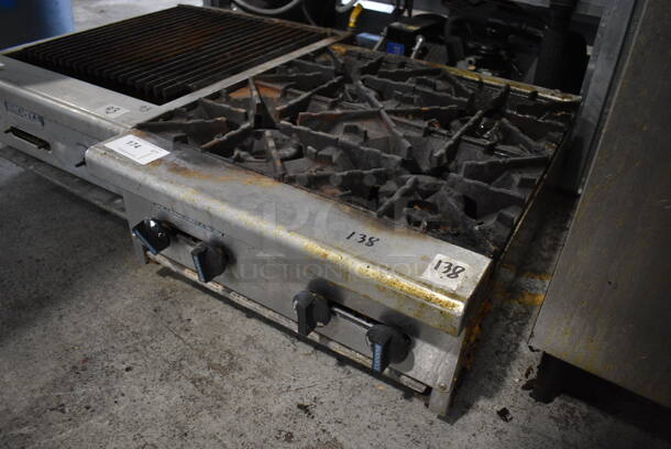 Radiance Stainless Steel Commercial Countertop Natural Gas Powered 4 Burner Range. 24x30x12.5 - Image 3 of 5