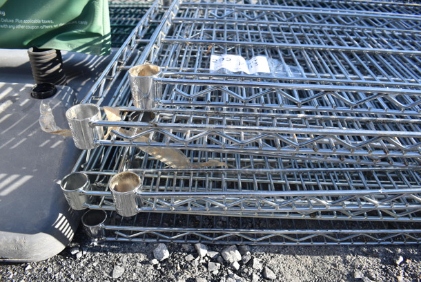 ALL ONE MONEY! Lot of 8 Chrome Finish Wire Shelves. 48x24x1.5 - Image 3 of 3
