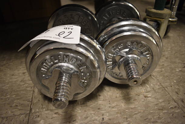 2 Metal 16 Pound Dumbbells. 2 Times Your Bid! - Image 2 of 4