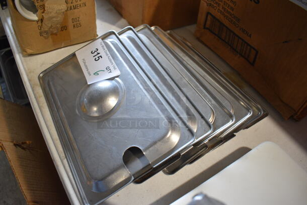 6 Stainless Steel 1/4 Size Drop In Bin Lids. 6 Times Your Bid! - Image 2 of 2