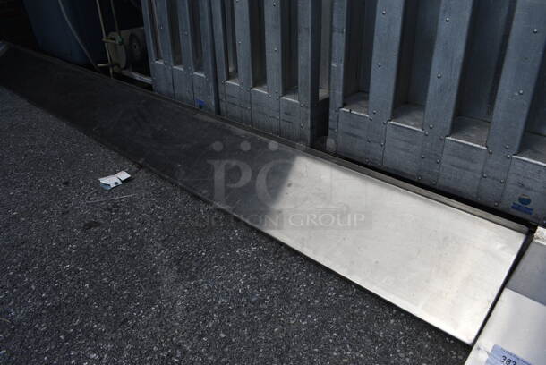 Stainless Steel Wall Mount Shelf w/ Brackets. 159x12x10 - Image 1 of 3