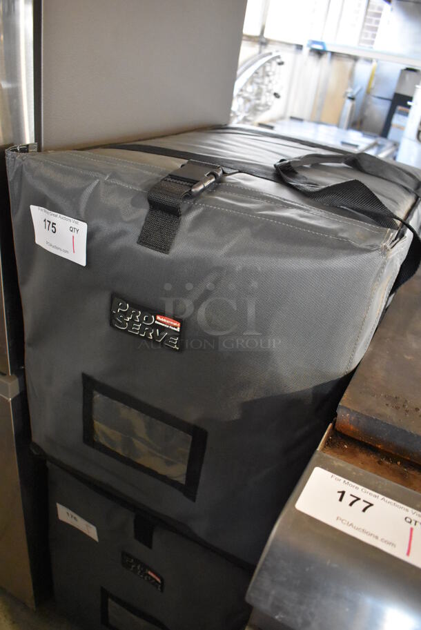 BRAND NEW! Rubbermaid Pro Serve Gray Insulated Front Load Food Carrying Catering Bag. 18.5x26x21 - Image 2 of 6