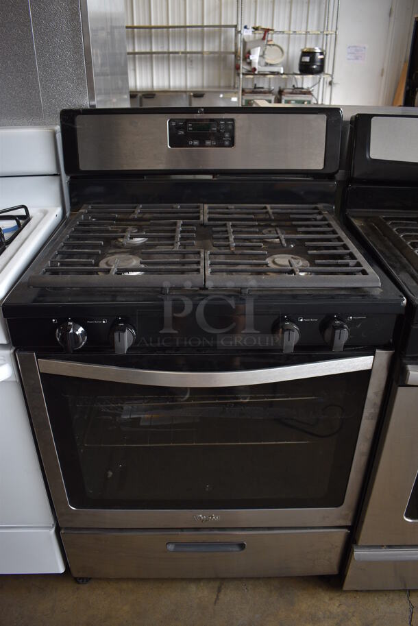 Whirlpool Model WFG320M0BS3 Natural Gas Powered 4 Burner Range w/ Oven. 30x26x46.5