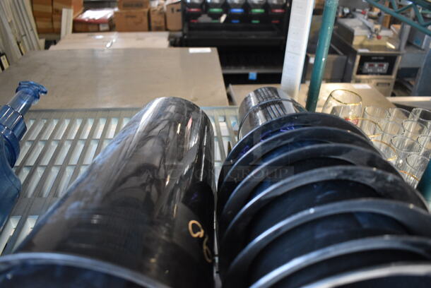 ALL ONE MONEY! Lot of 9 Black Poly Buckets! Includes 8x8x14 - Image 2 of 3