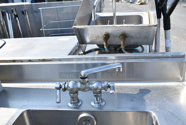 Stainless Steel Table w/ Sink Basin, Faucet, Handles, Drawer and Under Shelf.  - Image 4 of 6