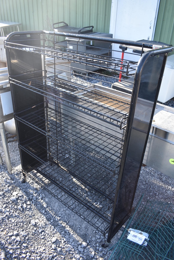 Black Finish 5 Tier Wire Shelving Unit on Commercial Casters. 38x12x49 - Image 2 of 4