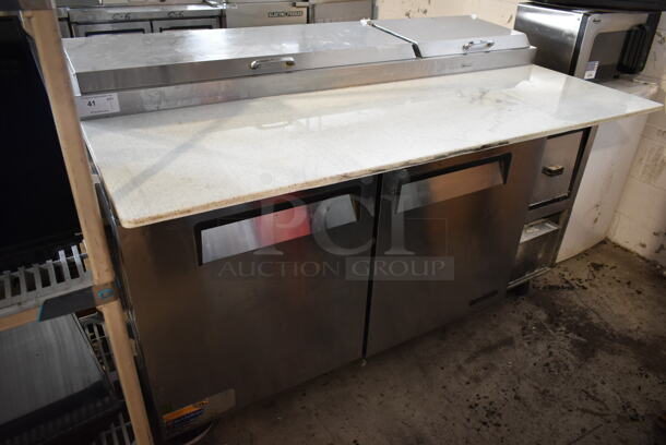 Turbo Air TPR-67SD Stainless Steel Commercial Pizza Prep Table on Commercial Casters. 115 Volts, 1 Phase. Tested and Working! - Image 1 of 9