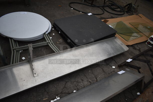 Stainless Steel Wall Mount Shelf. - Image 3 of 4
