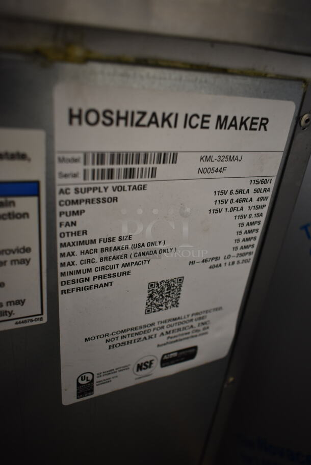 LIKE NEW! 2023 Hoshizaki KML-325MAJ Stainless Steel Commercial Ice Head. 115 Volts, 1 Phase.  - Image 4 of 4
