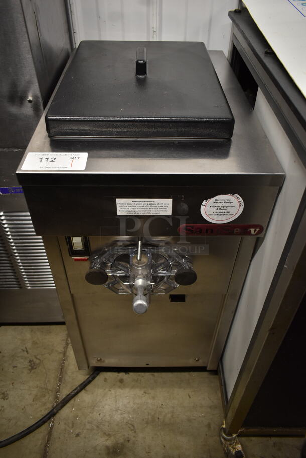 2012 SaniServ A4041N Stainless Steel Commercial Countertop Air Cooled Single Flavor Soft Serve Ice Cream Machine. 208-230 Volts, 1 Phase.  - Image 1 of 6