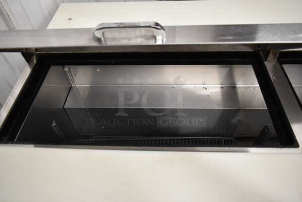 2017 True TSSU-60-16-DS-ST Stainless Steel Commercial Dual Side Prep Table Bain Marie w/ 2 Cutting Boards on Commercial Casters. 115 Volts, 1 Phase. Tested and Working! - Image 6 of 11