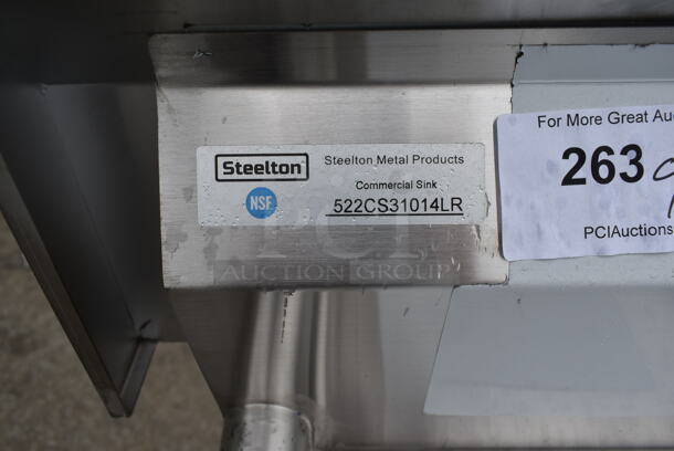BRAND NEW SCRATCH AND DENT! Steelton 522CS31014LR Stainless Steel Commercial 2 Bay Sink w/ Dual Drain Boards. - Image 2 of 6