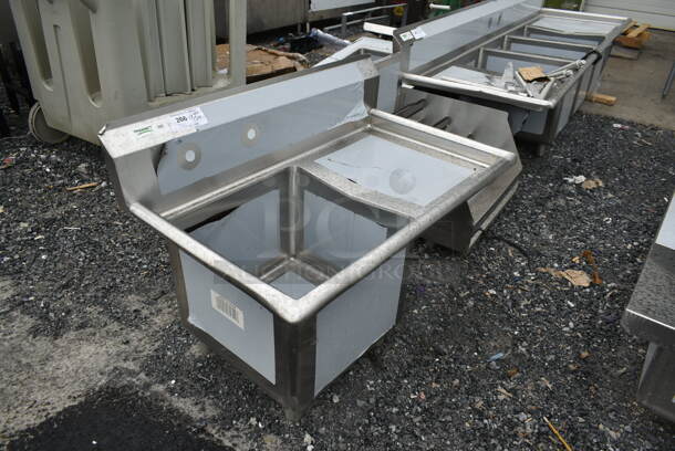 BRAND NEW SCRATCH AND DENT! Regency 600S1181818R Stainless Steel Commercial Single Bay Sink w/ Right Side Drain Board. Comes w/ Legs. - Image 2 of 5