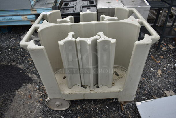 Gray Poly Dish Cart on Casters. - Image 1 of 4