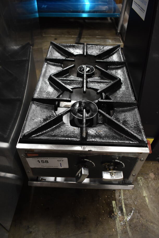 Cecilware Stainless Steel Commercial Countertop Propane Gas Powered 2 Burner Range.