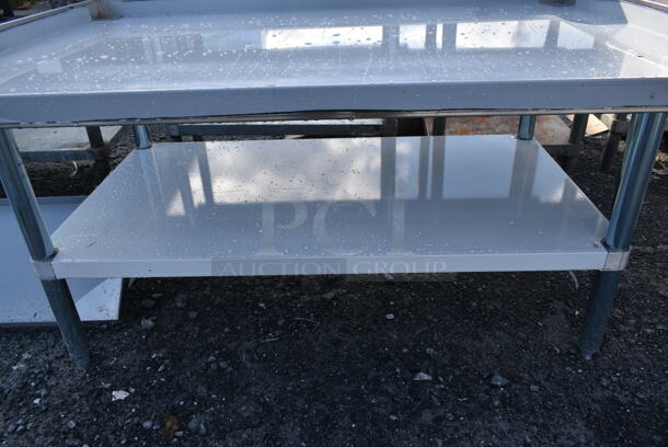 BRAND NEW SCRATCH AND DENT! Regency 600ES3048G Stainless Steel Commercial Equipment Stand w/ Under Shelf.  - Image 3 of 5