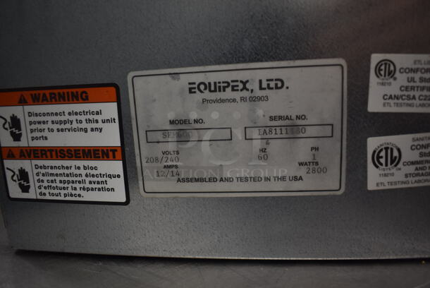 Equipex SEM60Q Commercial Stainless Steel Countertop Salamander Broiler. 208/240V, 1 Phase.  - Image 5 of 5