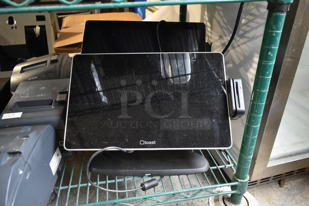 ALL ONE MONEY! Tier Lot of Various Items Including 2 Toast POS Monitor, 2 Epson Receipt Printers and Metal Cash Drawer - Image 4 of 6