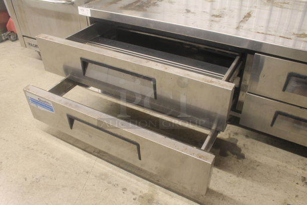 Turbo Air TCBE-82SDR Commercial Stainless Steel 4 Drawer Refrigerated Chef Base. 115V. Tested and Working! - Image 4 of 6