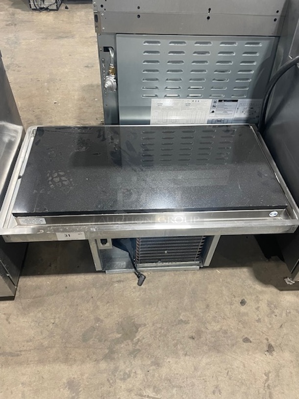 DELFIELD Stainless Steel Commercial MARBLE TOP Cold Pan Drop In! Model N8245GP Serial # 1905150000933 115V/60Hz/ 1 Phase
 - Image 1 of 2