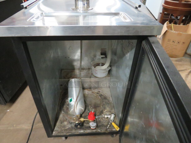 One True 1 Door Kegorator With 1 Tower, 1 Tap, on Casters. Model# TDD-1. 115 Volt. 23.5X30X52 - Image 3 of 4