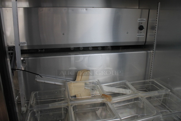 2017 True TSSU-60-16-DS-ST Stainless Steel Commercial Dual Side Prep Table Bain Marie w/ 2 Cutting Boards on Commercial Casters. 115 Volts, 1 Phase. Tested and Working! - Image 6 of 6