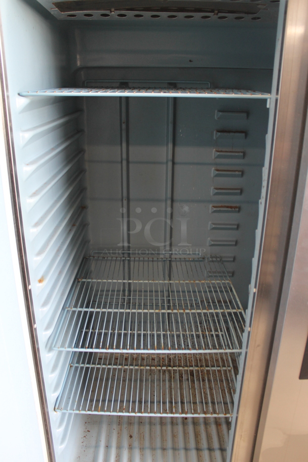 Delfield 6000 XL Stainless Steel Commercial 2 Door Reach In Cooler w/ Poly Coated Racks on Commercial Casters. Tested and Powers On But Does Not Get Cold - Image 3 of 5