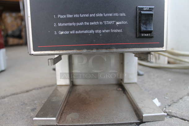 Bunn LGP Stainless Steel Commercial Countertop Coffee Bean Grinder. 120 Volts, 1 Phase. Tested and Working! - Image 2 of 4