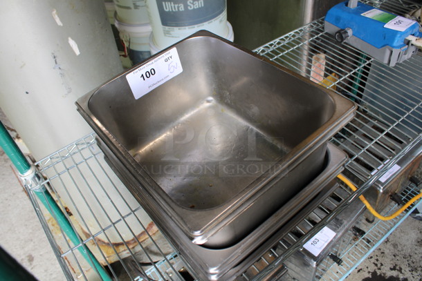 5 Various Stainless Steel 1/2 Size Drop In Bins. 1/2x2, 1/2x4, 1/2x6. 5 Times Your Bid! - Image 3 of 4