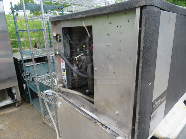 One Ice O Matic Ice Maker With Bin. Model# ICE0606HT2. 208-230 Volt. Missing 1 Side Panel, And Small Piece Up Front. Unable To Test. 30X34X58 - Image 3 of 3