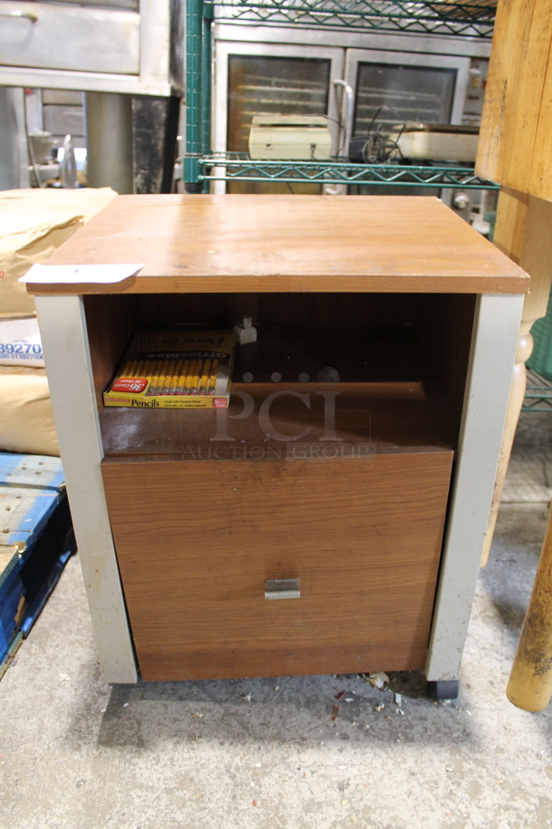 Wood Pattern TV Stand. - Image 1 of 4