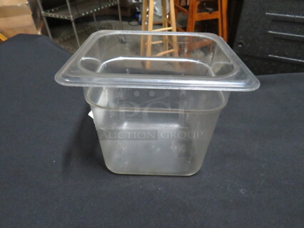 1/6 Size 6 Inch Deep Food Storage Container. 3XBID