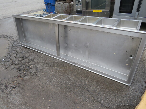 One 84X24X7 Stainless Steel Drop In Well. 
